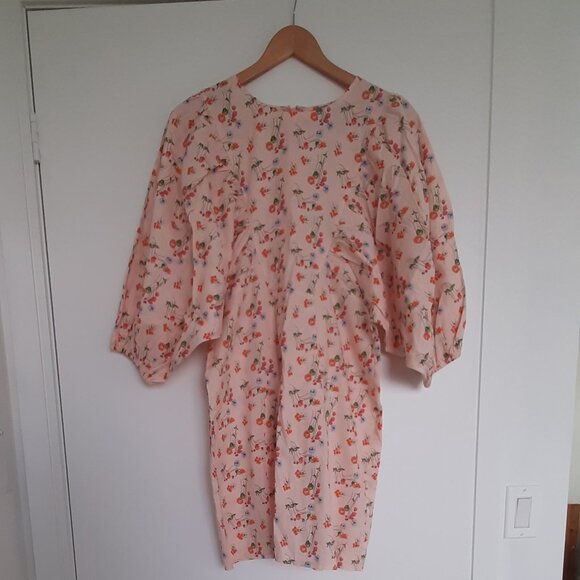 ASOS - Bishop Sleeves Print Dress - Size 10 - Picture 2 of 6